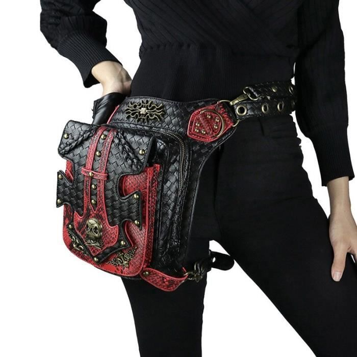 Sac banane sac de jambe en cuir PU pour femmes ceinture de hanche