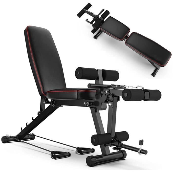 NOUVEAU Banc de Musculation pour Abdominaux Réglable en hauteur 107 cm
