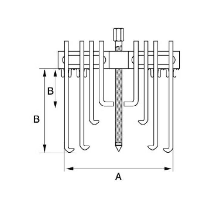 Extracteur / Arrache Multiple Roulement 65-140 Bahco - Utilisation Interne ou Externe