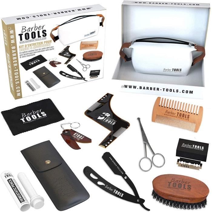 Kit/Set/Coffret d'entretien et de soin pour barbe et rasage