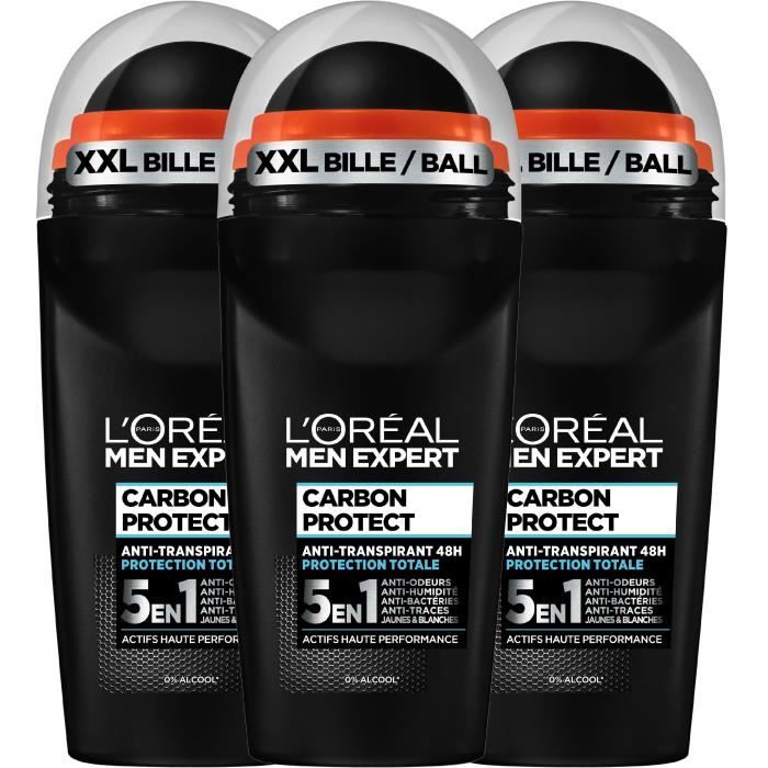 MEN EXPERT Déodorant Bille Carbon Protect 5 en 1 Ice Fresh 50 ml