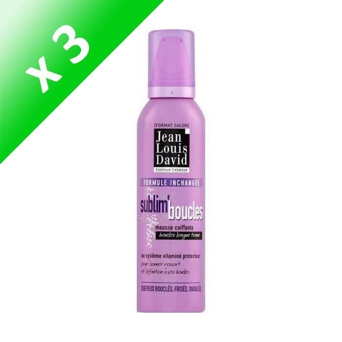 JEAN LOUIS DAVID Sublim'boucles Mousse coiffante Cheveux bouclés