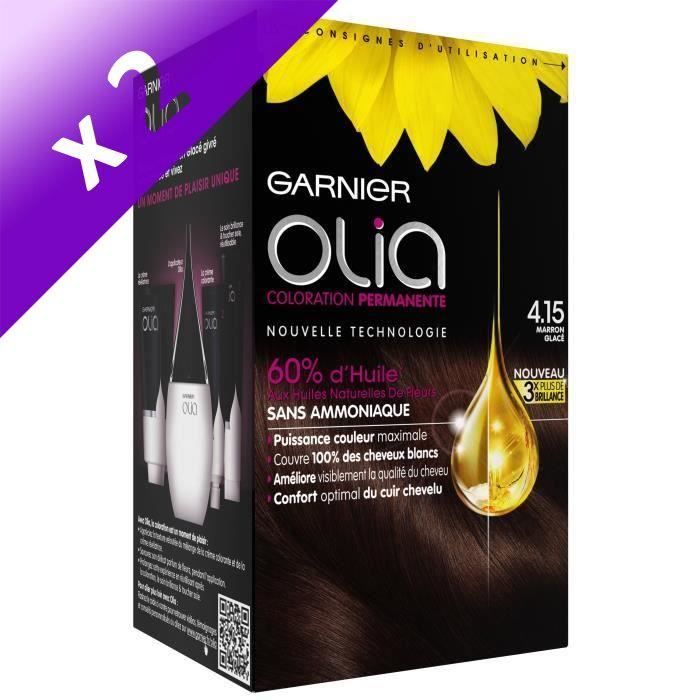 Coloration Garnier Olia 4.15 Marron Glacé - Neuf, Non Ouvert - Fabriqué En France