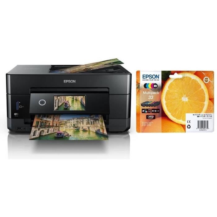 EPSON Imprimante XP-7100 + Pack de 5 cartouches dencre couleurs EPSON Série Orange