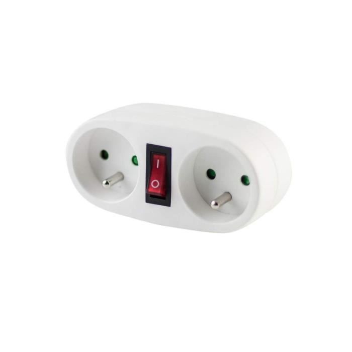 TERRE LOT DE 4 PRISE 220V AVEC INTERRUPTEUR