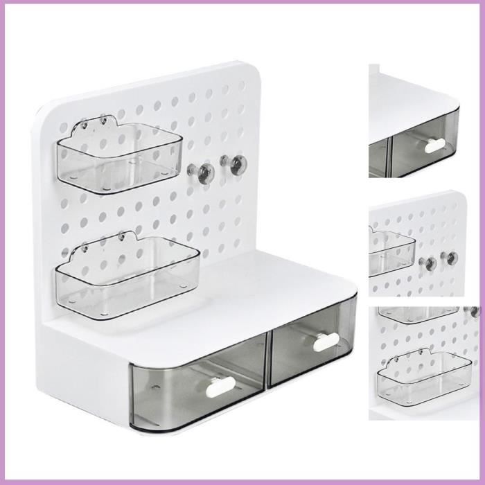 Organisateur De Bureau Rose Avec 2 Tiroirs - 19,5 X 14 X 10 Cm - Porte-stylos, Rangement Multifonction Pour école, Maison, Maquillage