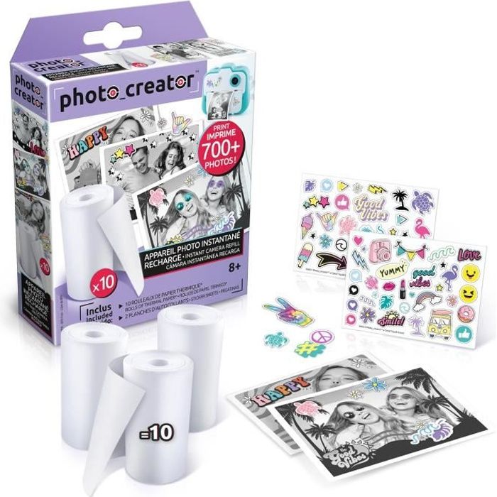 Recharge papier autocollant pour appareil photo creator - Cdiscount