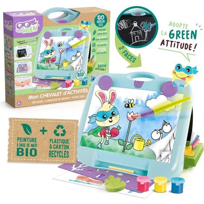Super Green Pupitre Creatif 2 En 1 Bio Cdiscount Jeux Jouets