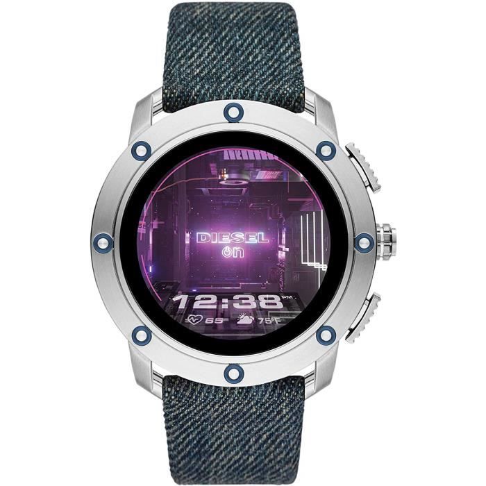Smartwatch Diesel on Axial Gen 5 Acier-Bracelet Tissu Bleu DZT2015 8615