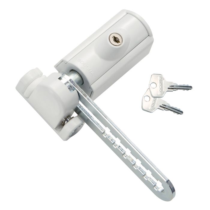 Entrebâilleur - SOCONA - TR6S - Haute sécurité - Métal - Blanc