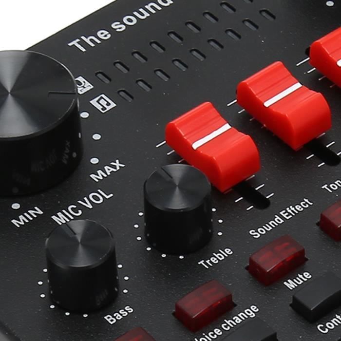 Carte Son En Direct Table De Mixage Audio Professionnelle, Table De Mixage Audio 8 Modes 16