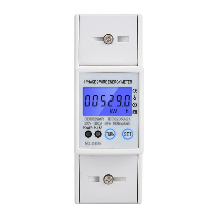 Compteur D'énergie Numérique Sur Rail DIN, LED, Facteur De Puissance Actif Multifonctionnel 90909649