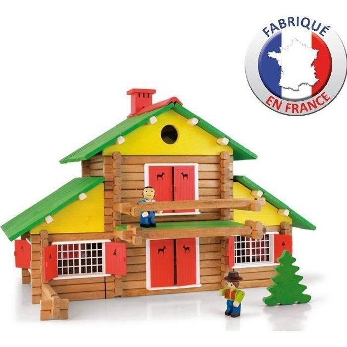 JEUJURA Mon Chalet en Bois 240 pieces Cdiscount Jeux Jouets