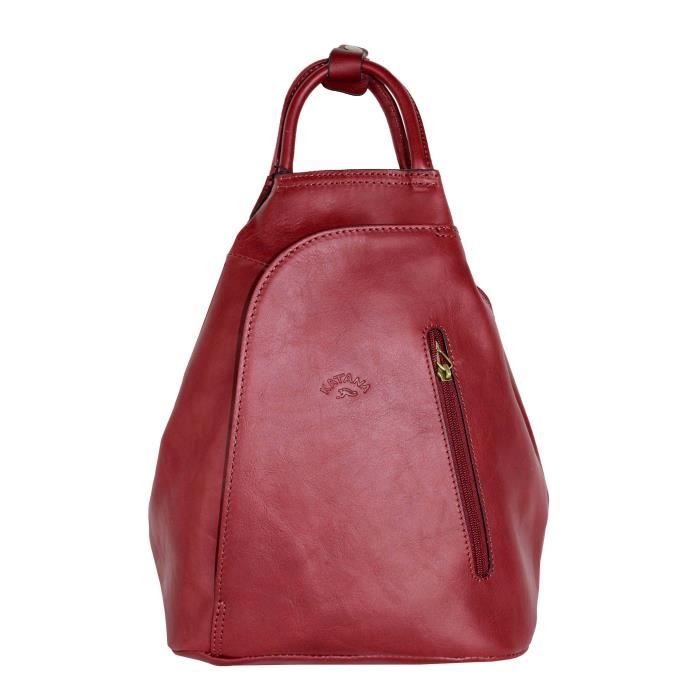 KATANA petit sac dos en cuir r f 322018 rouge 3 couleurs