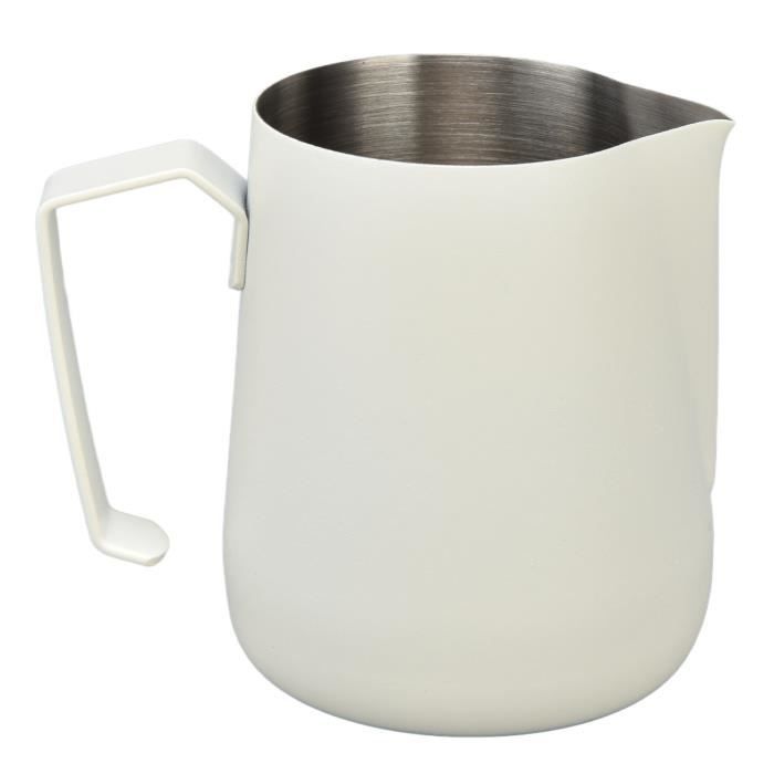 Lambda Coffee Pot à lait Barista 350 ml acier inox | Pichet lait en acier inoxydable | Milk frother pour faire mousser le lait | Adapté au Latte Art | barista accessoires