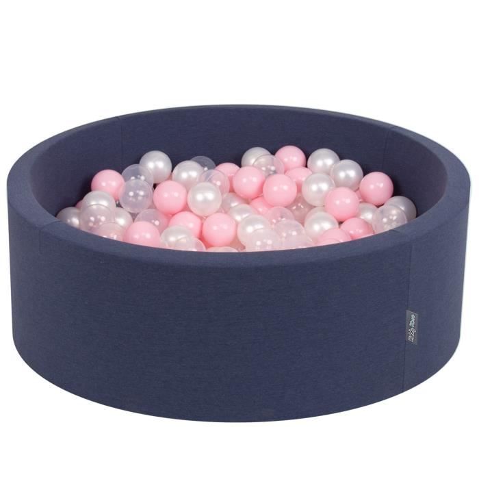 KiddyMoon Piscine à Balles Ronde 90x30 Cm Sans Balles – Sauge – Jouet Sensoriel Bébé Enfant Ultra Doux Made In EU Piscine Sensorielle Enfant