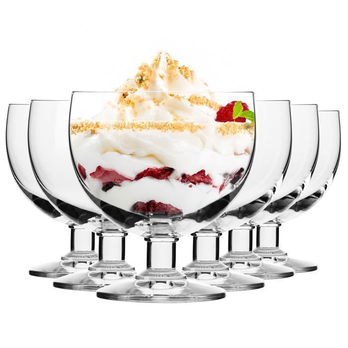 Krosno Coupe à Glacée - Verre à Glacée Dessert - Lot de 6 Coupelles - 350 ml - Collection Krosno Coupe à Glacée - Verre à Glacée Dessert - Lot de 6 Coupelles - 350 ml - Collection