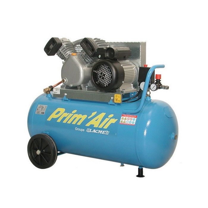 Compresseur bicylindre 2CV Monophasé 21m3/h 100L PRIMAIR VM 21/100 NM Lacme