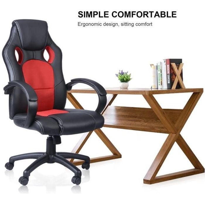 Leshp Gaming Fauteuil Roulant Ergonomique Chaise De Bureau Noir Et Rouge Hauteur Reglable Achat Vente Chaise De Bureau Pu Pvc Mesh Soldes Sur Cdiscount Des Le 20 Janvier Cdiscount
