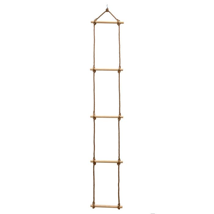 Échelle De Lutin En Bois Et Corde De Chanvre - Décoration Miniature 15x4,5 Cm Pour Porte De Lutin, Noël, Enfants