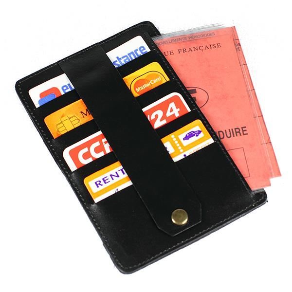 Porte permis de Conduire Carte Grise avec Compartiments Cartes  Passeport[508] - Cdiscount Bagagerie - Maroquinerie