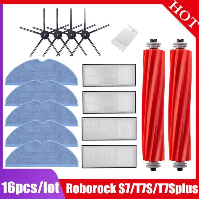 Lot De 3 Serpillères Microfibre KGC Pour Roborock S7/S8 - Compatibles S7 MaxV, S8+ - Réutilisables Et Lavables