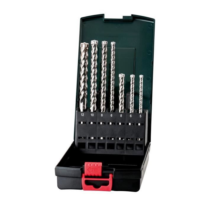 Coffret de perçage Pro 4 Premium METABO SDS Plus Ø 5 x 110 mm Ø 6 x 110 mm Ø 8 x 110 mm