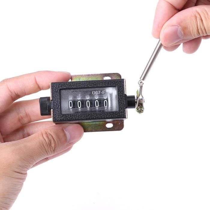 Compteur Mécanique Réinitialisable D67F - 5 Chiffres Pour Presses Et Machines Industrielles