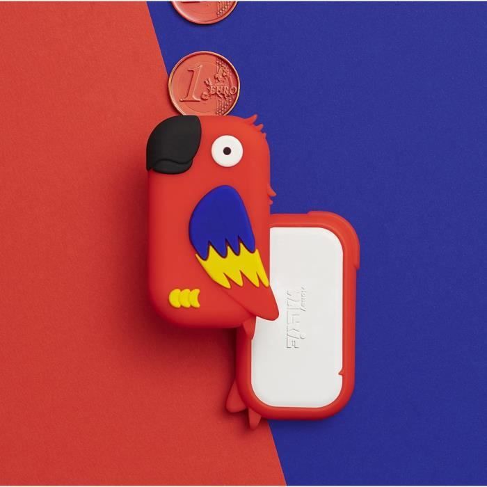 porte-monnaie sans contact pour enfants money walkie perroquer rouge