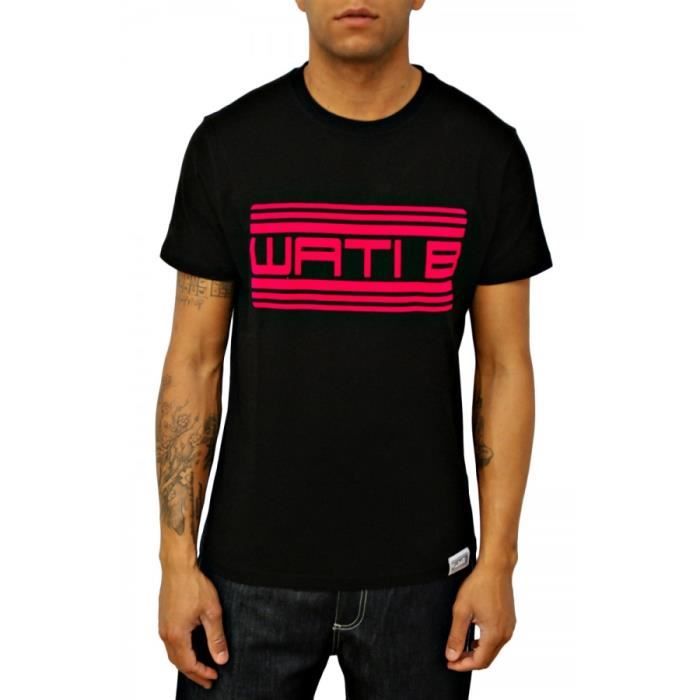 T-SHIRT WATI B NEON FUSHIA Noir