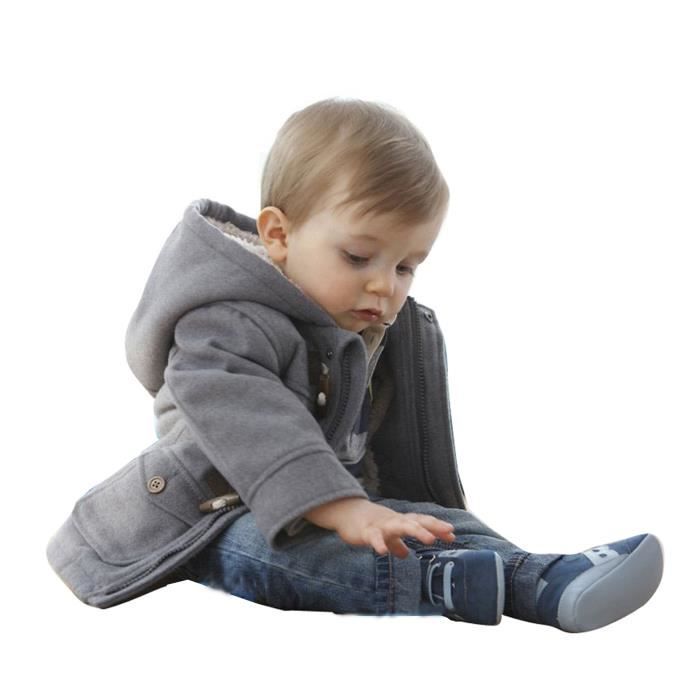 Manteau Enfant Garcon Hiver Enfant Bebe Garcon Manteau A Capuche Bouton Cornes Manteau Interieur Chaud Beige Cdiscount Pret A Porter