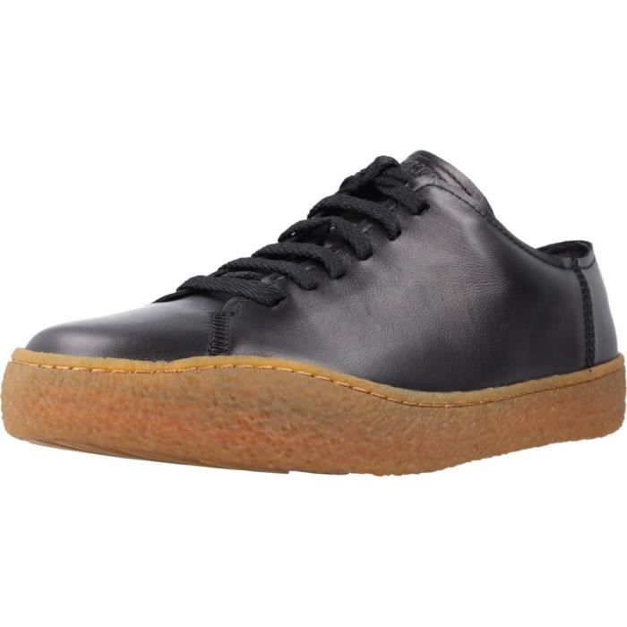 Sneakers CAMPER PEU TERRENO Homme Noir Lacets Plat Noir Cdiscount Chaussures