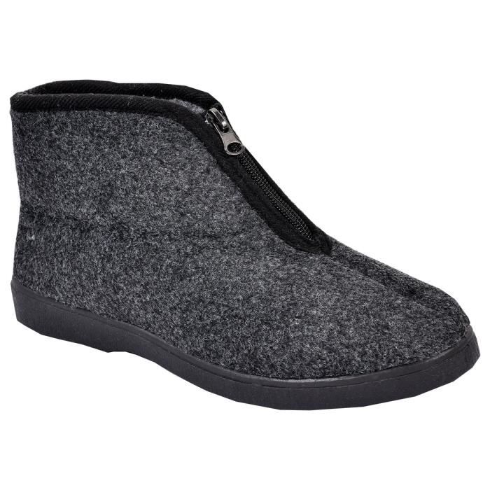 Pantoufle femme semelle sale rigide