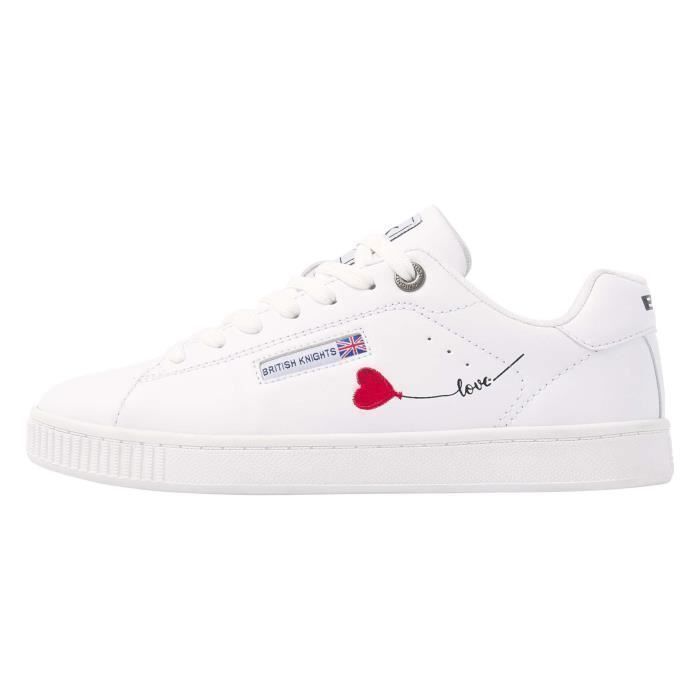 British Knights Baskets femme British Knights Mist - white/heart - 36