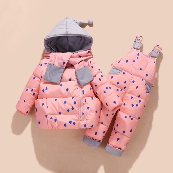 Combinaison De Ski Enfant 2 Pièces - Veste Doudoune Capuche + Pantalon (tailles 9 Mois-3 Ans) - 6