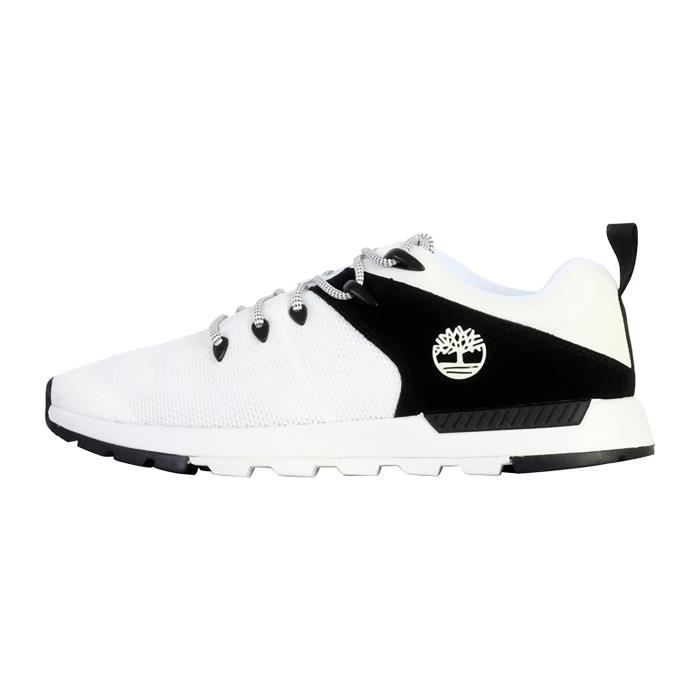 Baskets basses TIMBERLAND Homme Cuir Blanc Plat Lacets Blanc Cdiscount Chaussures