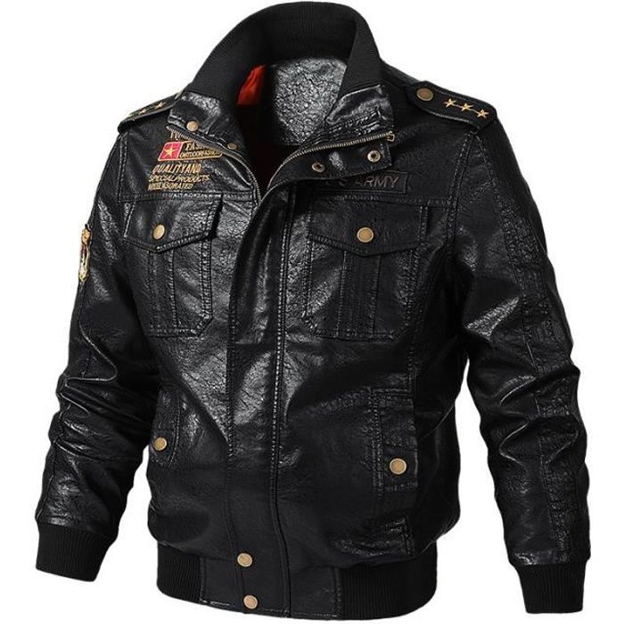 Blouson cuir homme grande taille 2025
