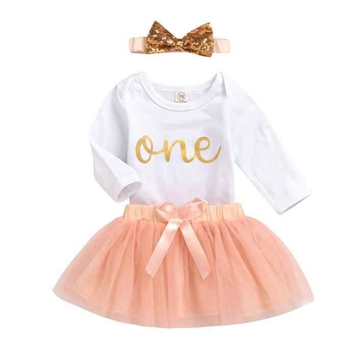 Barboteuse Lettre Bebe Nouveau Ne Bebe Filles Jupe Tutu Solide Bandeaux Ensemble Tenues Blanc Blanc Cdiscount Pret A Porter