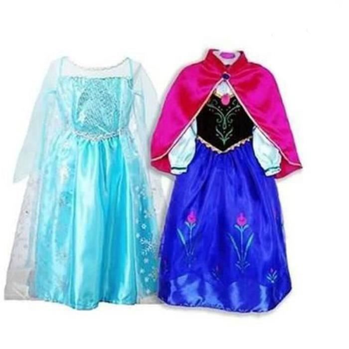 Deux Robe Elsa Anna D guisement Reine Neiges Deux Robes Costume de