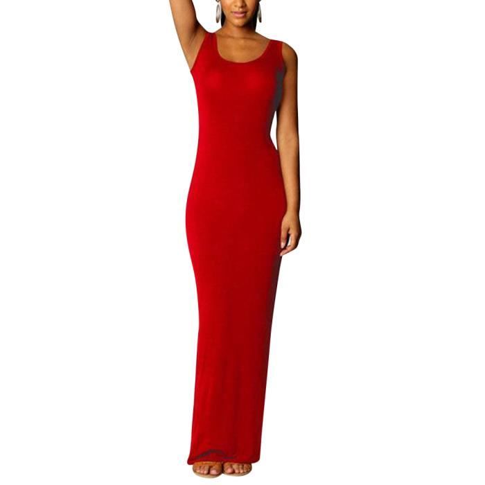 Robe rouge droite fluide top