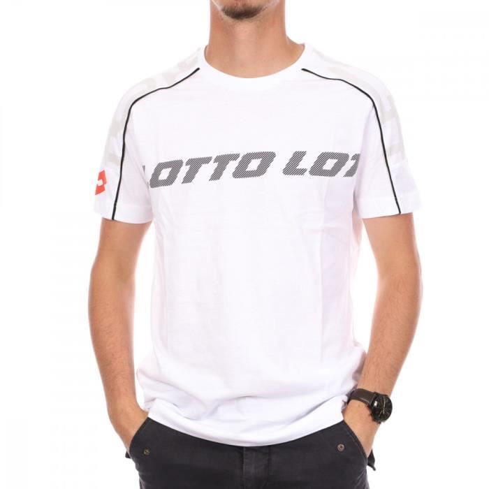 T-shirt Blanc Homme Lotto Logo