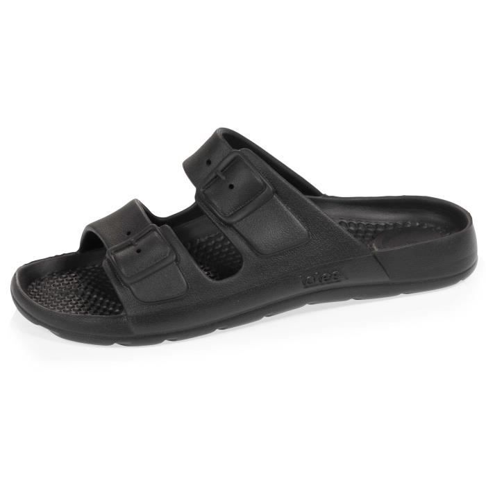 Mules claquettes Isotoner Homme Noir Caoutchouc