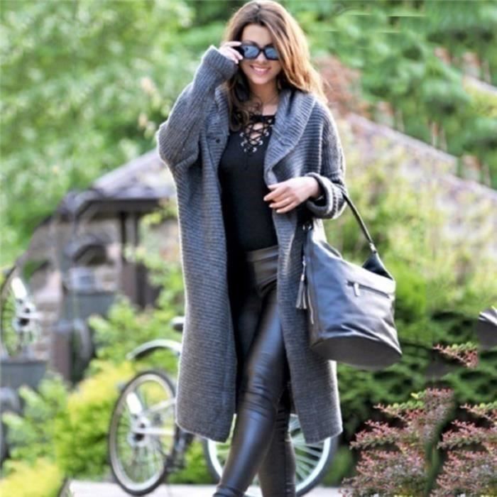Cardigan Femme Grande Taille - Chic Et élégant, Manches Longues, Boutons Torsadés - Veste Ample Et Chaude Pour Automne-hiver - 11