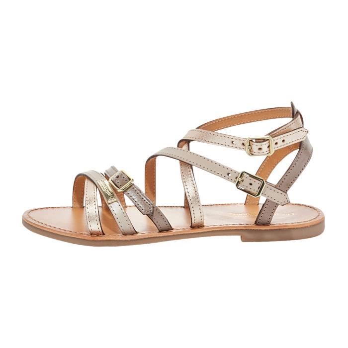 Sandales Bride Cheville Les Tropéziennes Par M. Belarbi - Cuir, Talon Plat, élégantes