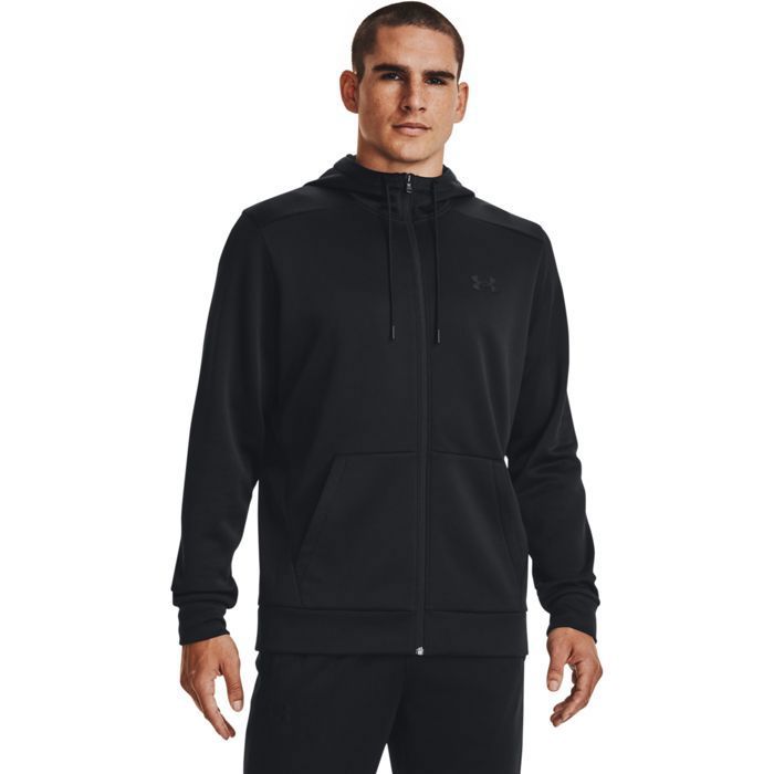 Sweat Homme UNDER ARMOUR Fleece Full Zip Noir Manches longues
