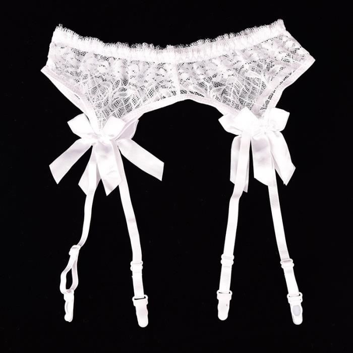 Portejarretelle,Ensemble de portejarretelles en dentelle transparente,lingerie de bondage