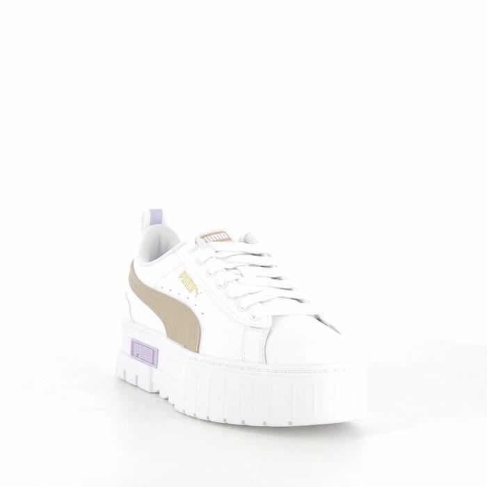 CHAUSSURES MULTISPORT BASKETS PUMA 391068 01.DA FEMME,COULEUR BLANCHE/OR