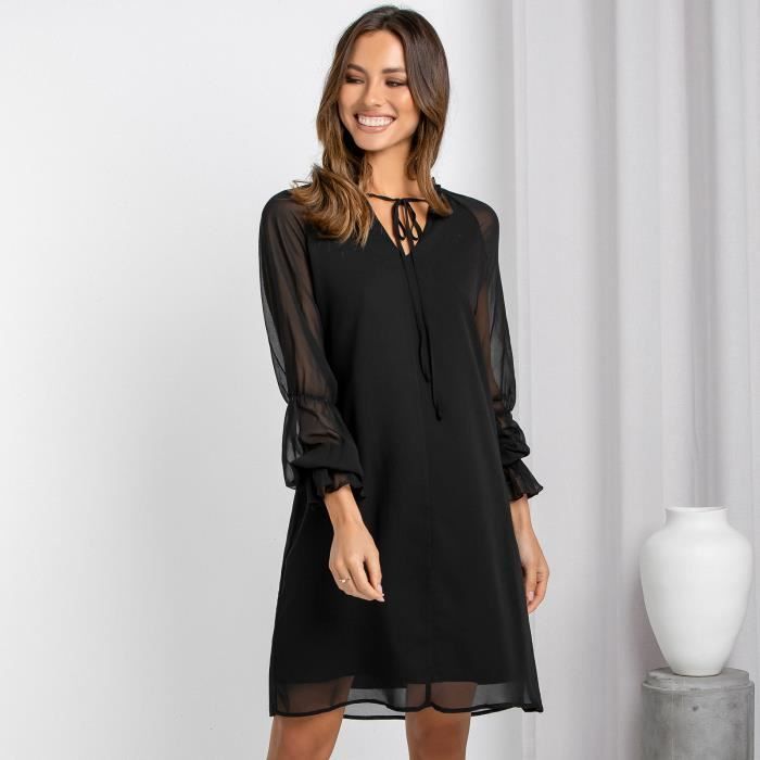 Robe Femme Manches amples et vas es personnalis es avec creux de