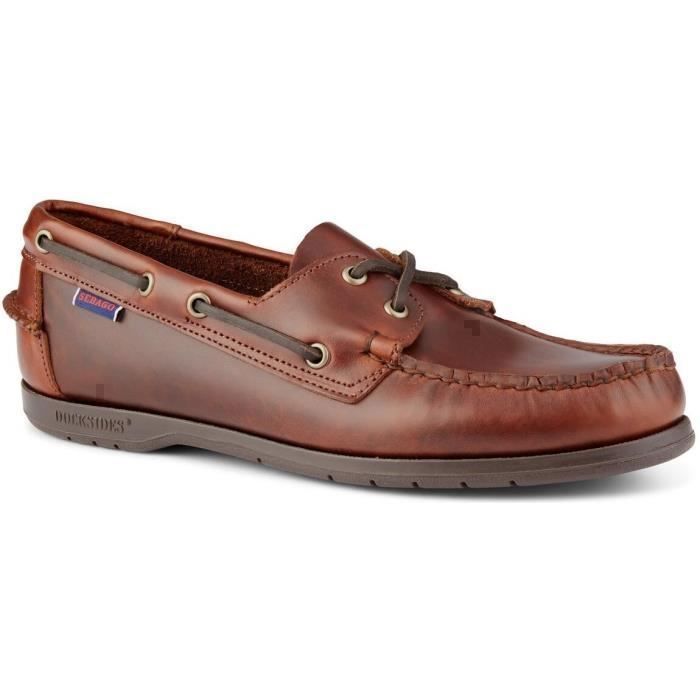 Sebago Endeavor Chaussures Bateau Homme – Cuir Authentique, Semelle Caoutchouc, Look Classique Indémodable