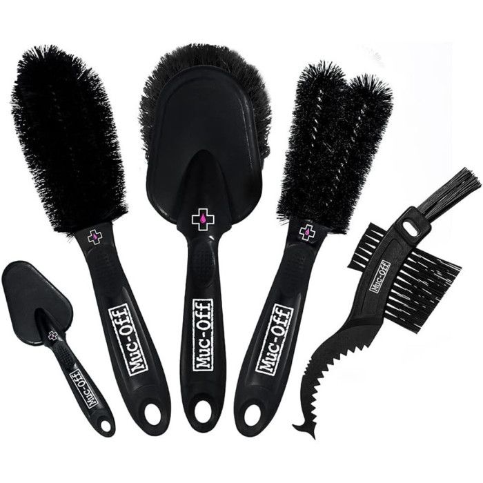 Kit de 5 brosses de nettoyage pour vélo MUC OFF - Discipline ROUTE - Noir - Vélos de route